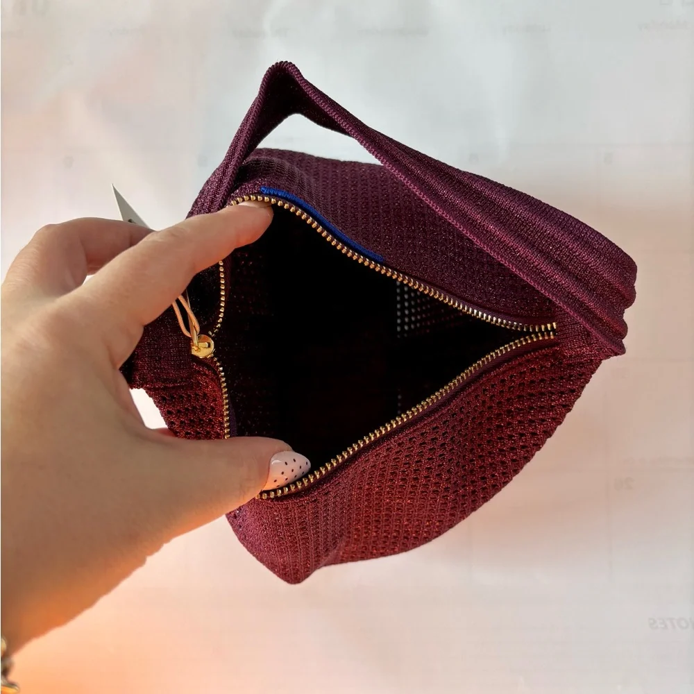NWT Rothy's The Party Pouch in Garnet Sparkle - Picture 6 of 14